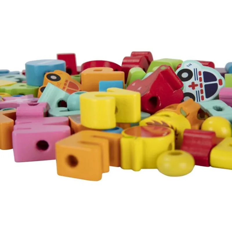 Nenittos Enlazar Cuentas de Madera 100 Piezas> Primera Infancia