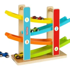 Nenittos Mi Circuito Rampas con 4 Coches de Madera> Juguetes Educativos|Primera Infancia