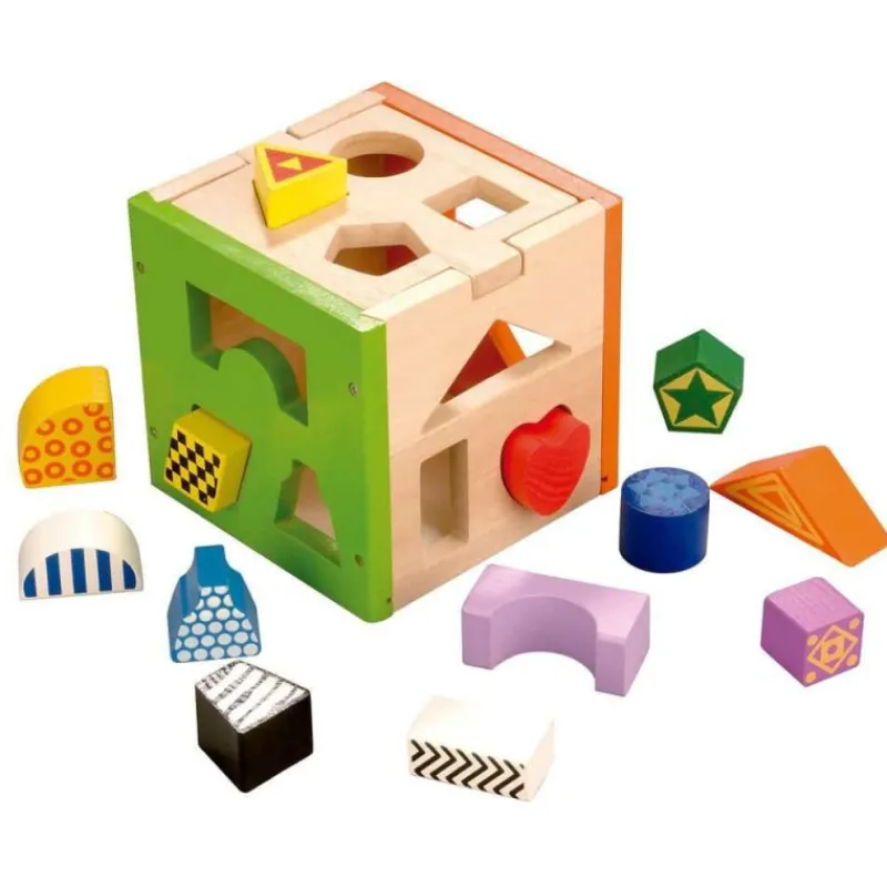Nenittos Mi Cubo de Madera Clasificador> Juguetes Educativos|Primera Infancia