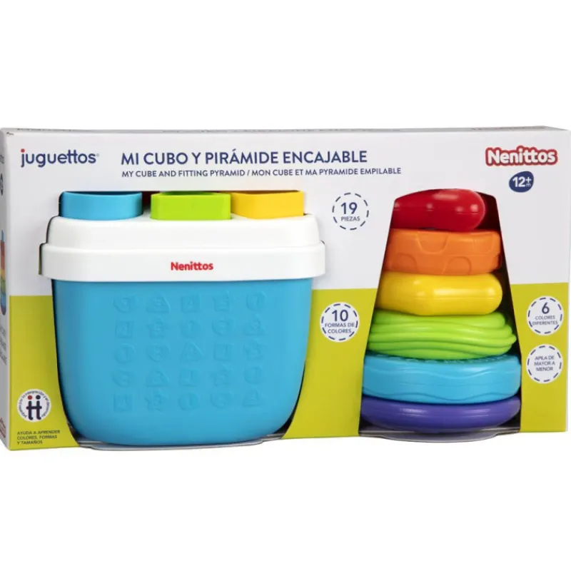 Nenittos Mi Cubo y Pirámide Encajable> Primera Infancia