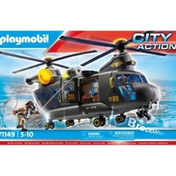 Playmobil City Action Fuerza Especiales Helicóptero Banana - 71149> Vehículos Y Pistas