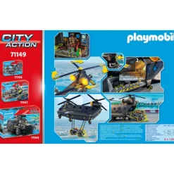 Playmobil City Action Fuerza Especiales Helicóptero Banana - 71149><noscript><img width=