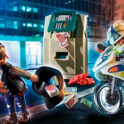 Playmobil City Action Moto de Policía: Persecución del Ladrón del Dinero - 70572> Figuras Acción