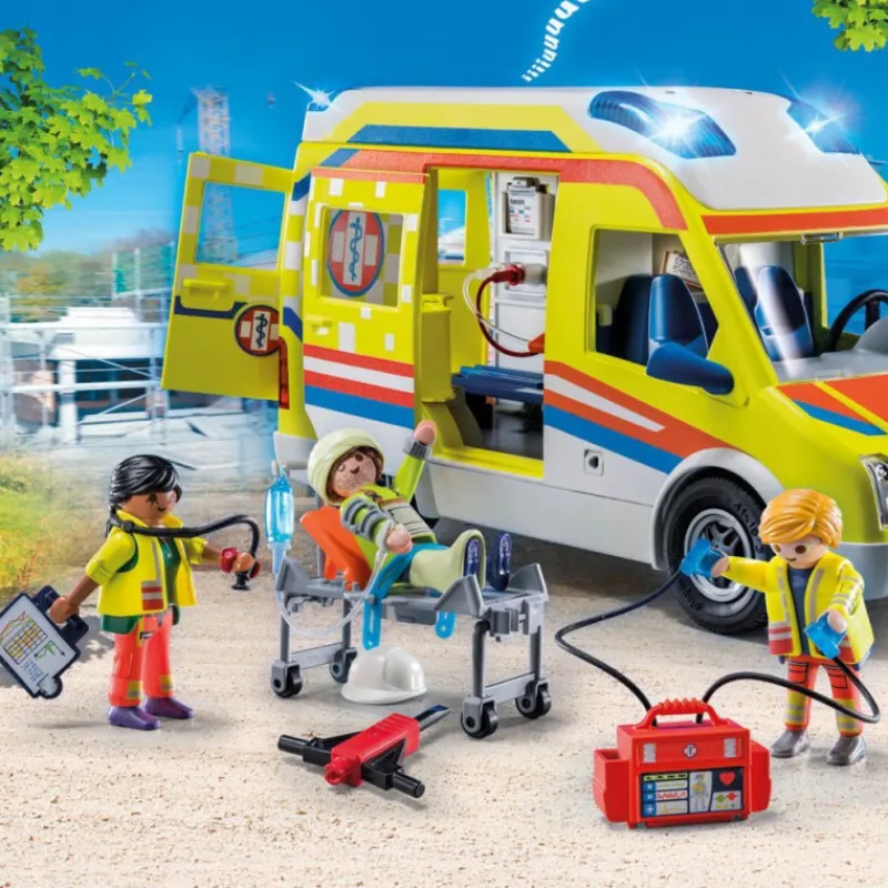 Playmobil City Life Ambulancia con Luz y Sonido - 71202> Figuras Acción