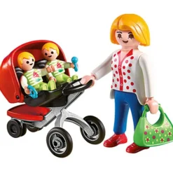 Playmobil City Life Mamá con Carrito de Gemelos - 5573> Figuras Acción