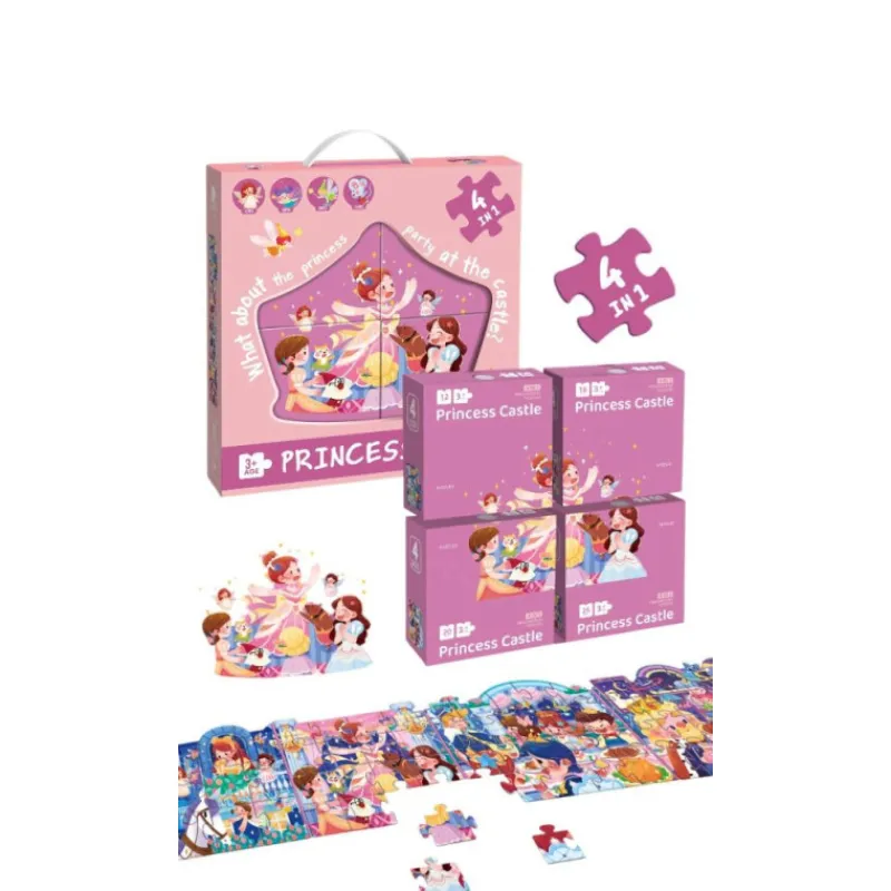 Otras marcas Puzzle Progresivo 73 Piezas Princesas 4 en 1> Puzzles