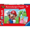 Super mario Ravensburger Puzzle 3 x 49 Piezas> Puzzles