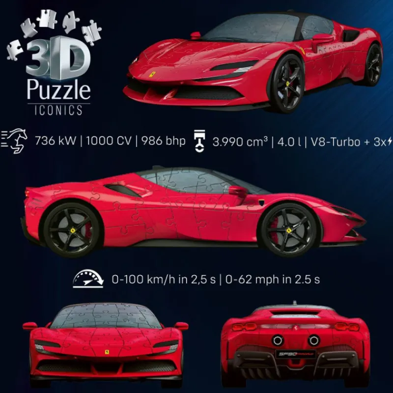 Otras marcas Ravensburger Puzzle 3D Ferrari SF90 Stradale> Puzzles