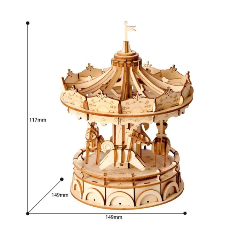 Otras marcas Robotime Carrousel Maqueta de Madera> Construcción|Fan Zone