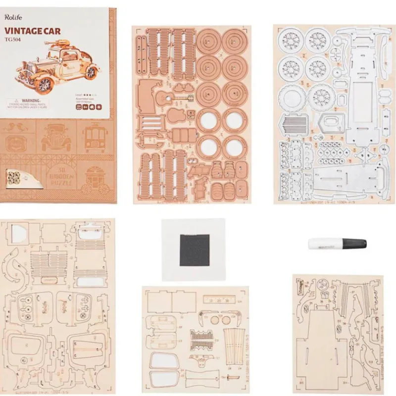 Otras marcas Robotime Coche Vintage Maqueta de Madera> Construcción|Fan Zone