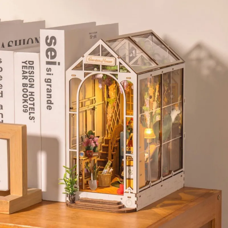 Otras marcas Robotime Flower House Sujetalibros> Construcción|Fan Zone