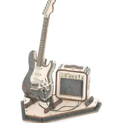 Robotime Guitarra Eléctrica con Amplificador Maqueta de Madera> Construcción|Fan Zone