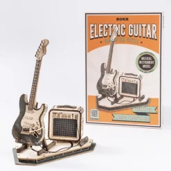 Robotime Guitarra Eléctrica con Amplificador Maqueta de Madera> Construcción|Fan Zone