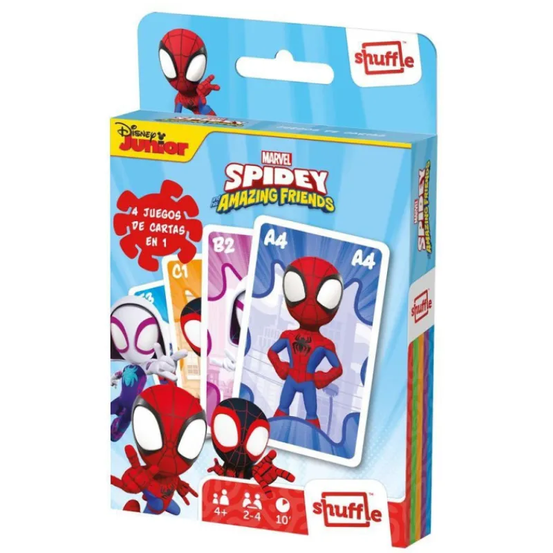 Spidey and his amazing friends Shuffle 4 Juegos de Cartas en 1> Juegos De Mesa