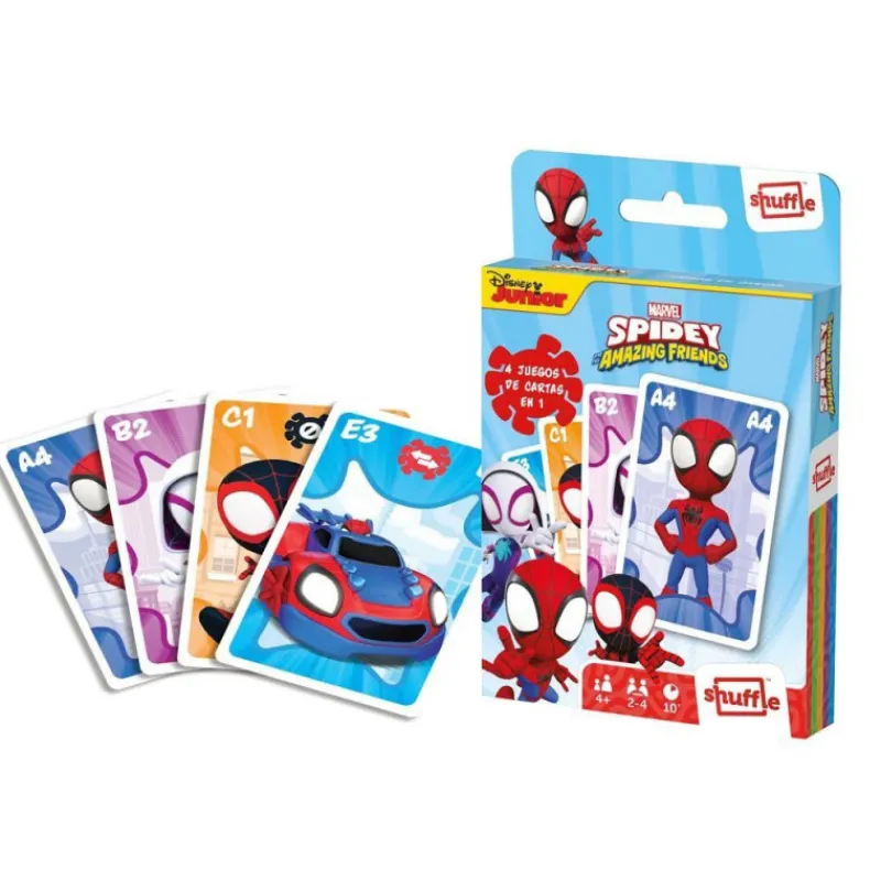 Spidey and his amazing friends Shuffle 4 Juegos de Cartas en 1> Juegos De Mesa