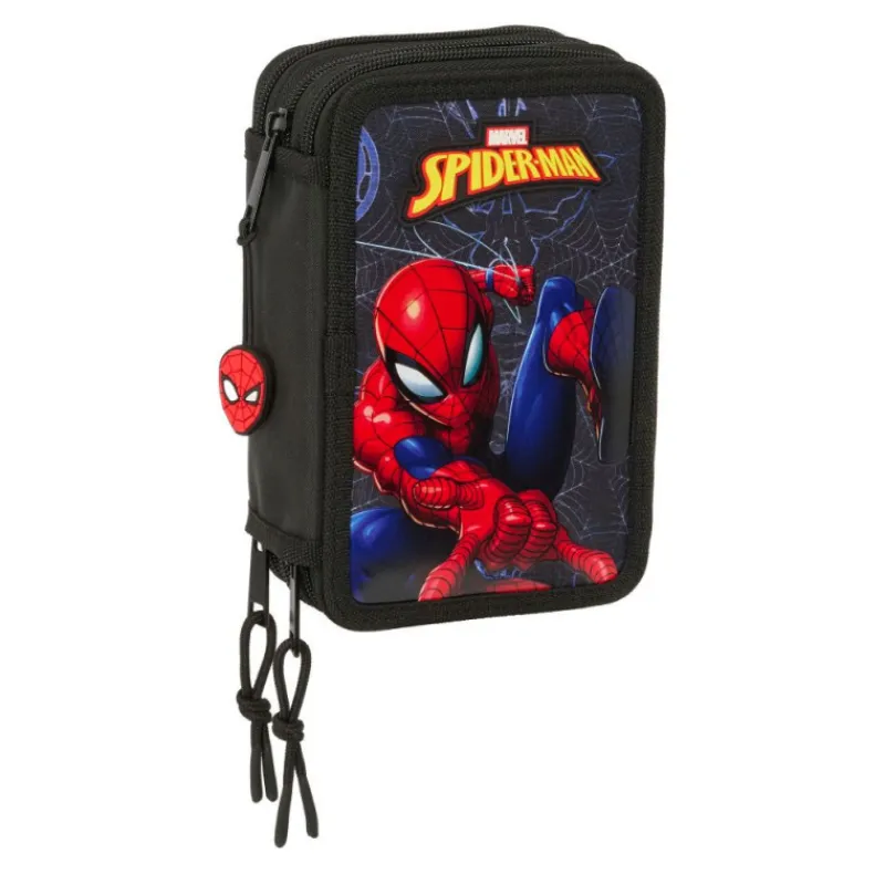 Spider-man Attack Plumier Triple 37 Piezas> Vuelta Al Cole
