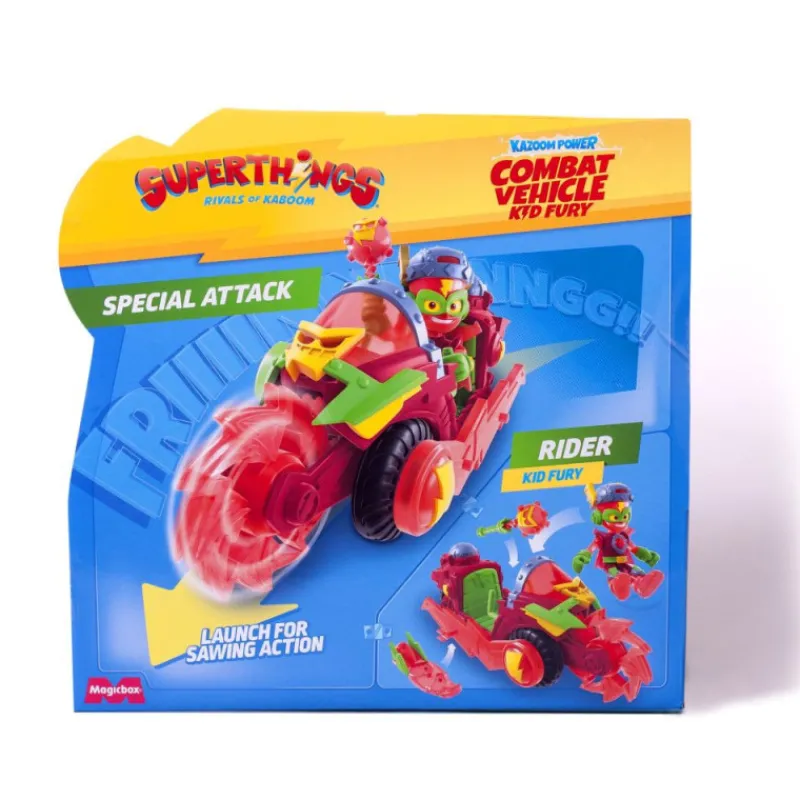Superthings Kazoom Power Combat Vehicle Kid Fury> Figuras Acción|Vehículos Y Pistas