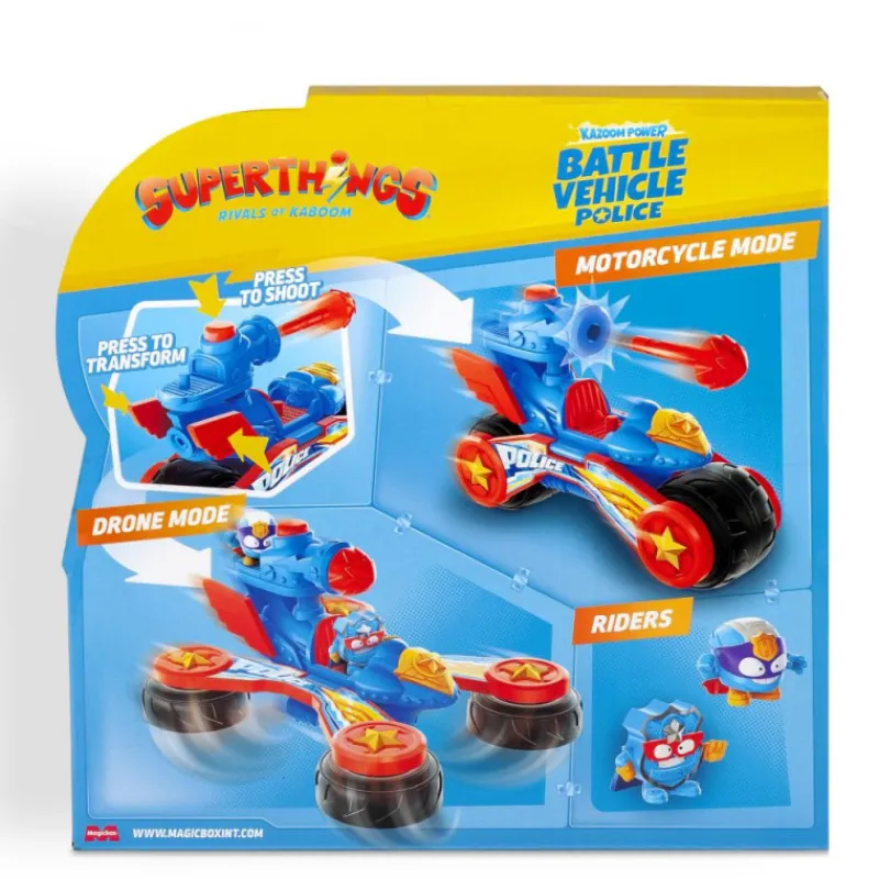 Superthings Kazoom Power Battle Vehicle Police> Vehículos Y Pistas