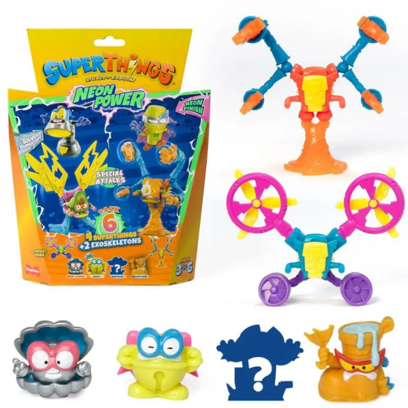 Superthings Neon Power Pack 6 Figuras Varios Modelos> Figuras Acción