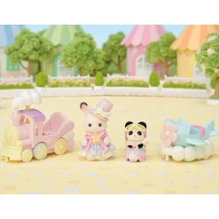 Sylvanian families Crème Chocolate en Tren y Erin Panda en Avión><noscript><img width=
