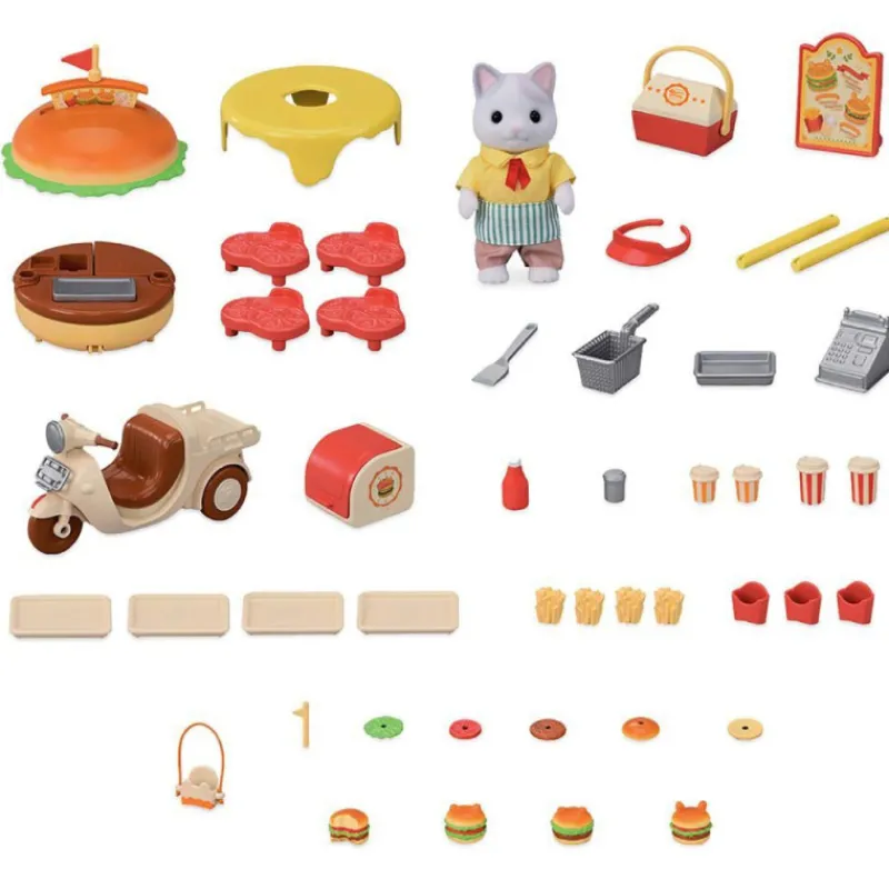 Sylvanian families Puesto de Hamburguesas> Figuras Acción