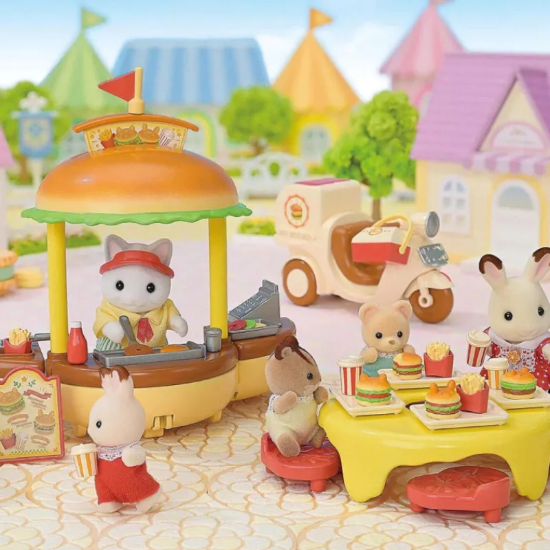 Sylvanian families Puesto de Hamburguesas> Figuras Acción