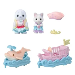 Sylvanian families Puffy Foca y Cara Latte Surcan las Olas><noscript><img width=