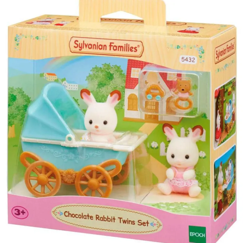 Sylvanian families Set Cochecito Gemelar Cabe y Breeze Chocolate> Figuras Acción