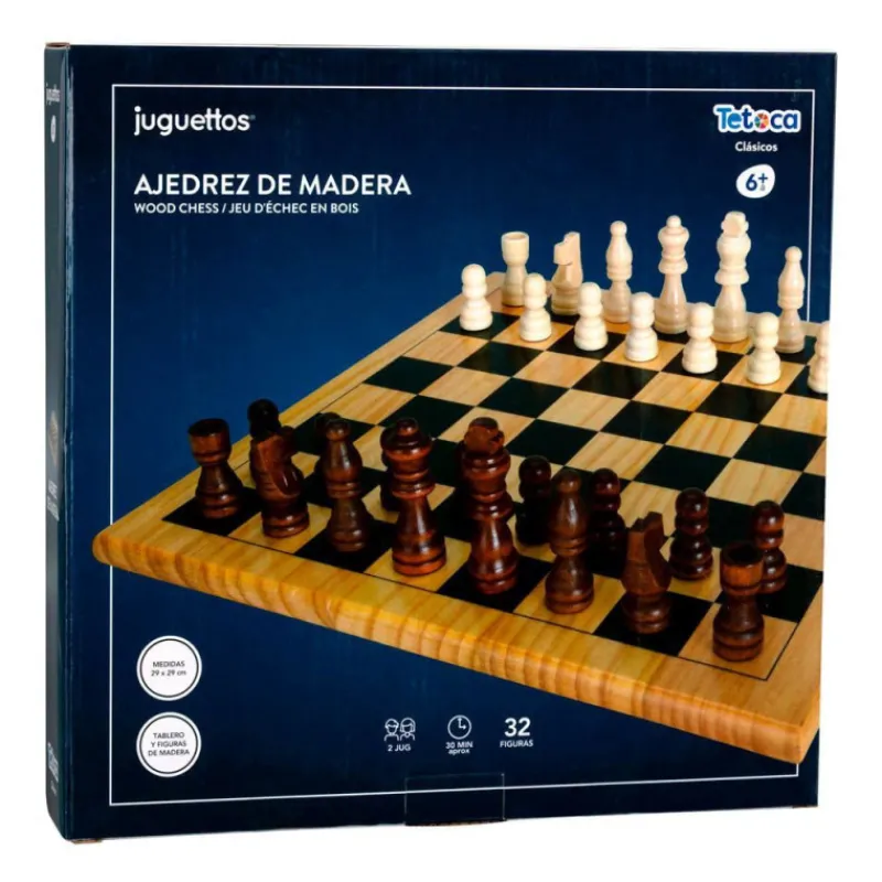 Tetoca Ajedrez de Madera> Juegos De Mesa|Juguetes Educativos