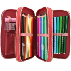 Topmodel Estuche Triple Leoheart> Vuelta Al Cole