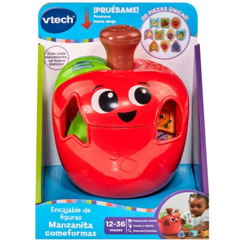Vtech Baby Encajable de Figuras Manzanita Comeformas> Primera Infancia