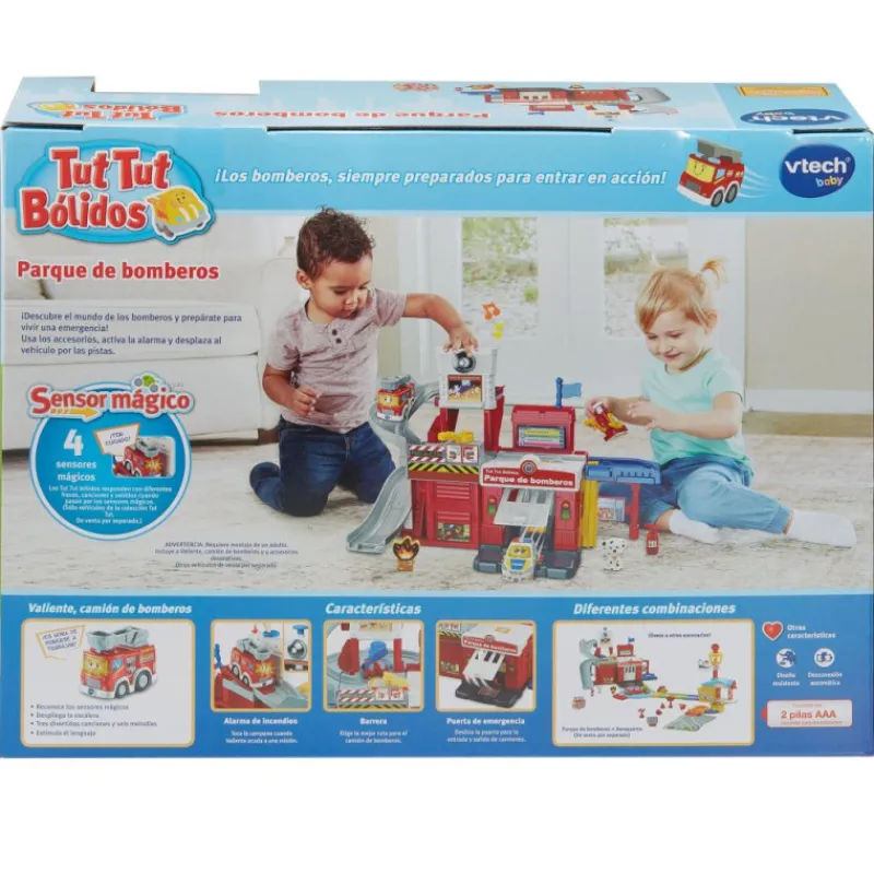 Vtech Baby Tut Tut Bólidos Parque de bomberos con Valiente Camión de Bomberos> Figuras Acción