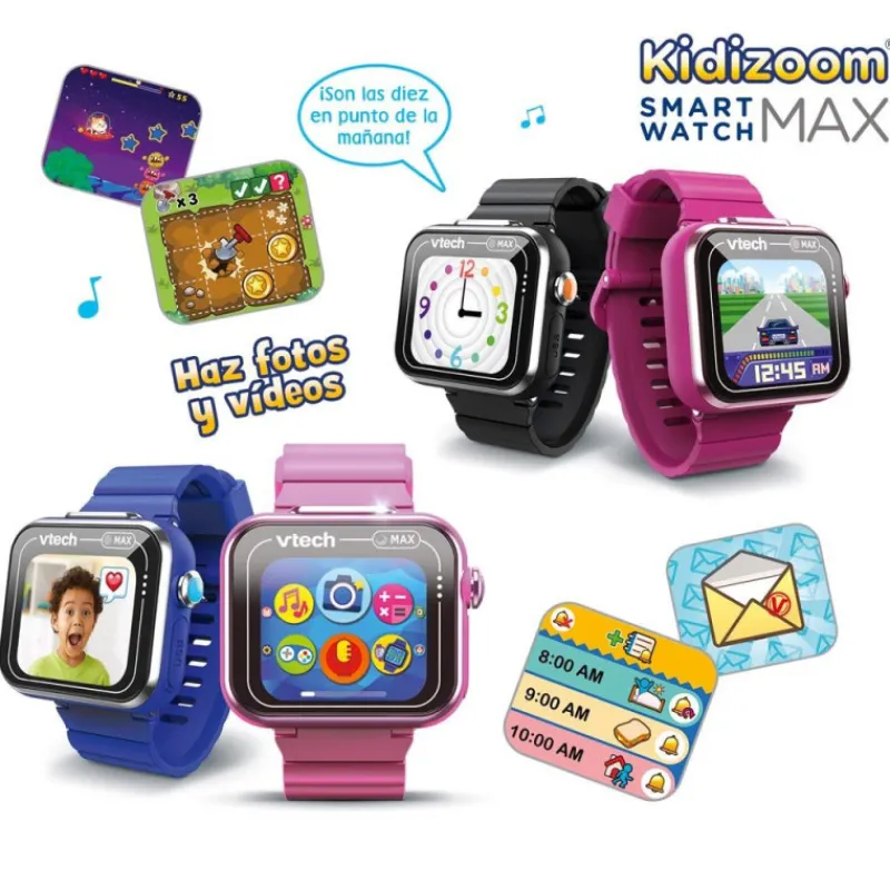 Vtech Kidizoom Smartwatch Max Frambuesa> Juguetes Electrónicos